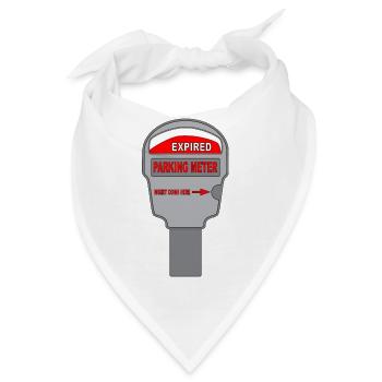 Parkuhr abgelaufen - Bandana - Weiß - Vorne