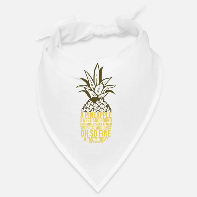 Pineapple Poem Fruit Saying Gift Idea Bandana