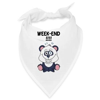 Panda-Wochenende - Bandana - Weiß - Vorne