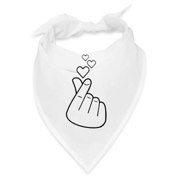 Love sign - Bandana - Weiß - Vorne