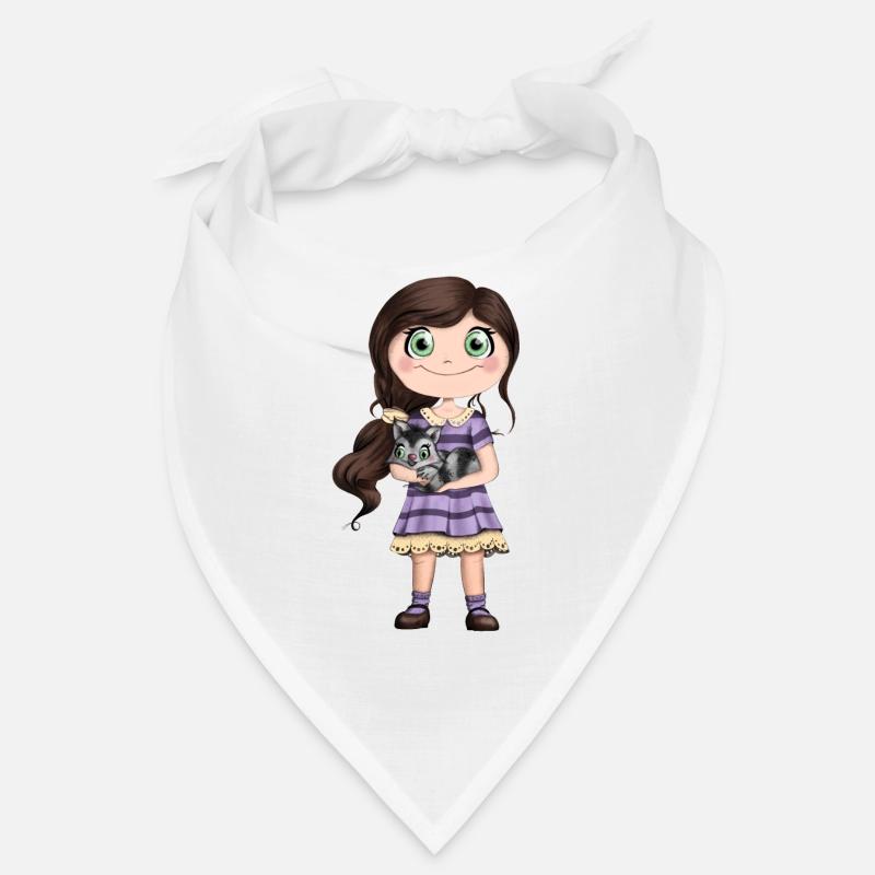Fille avec chat Bandana