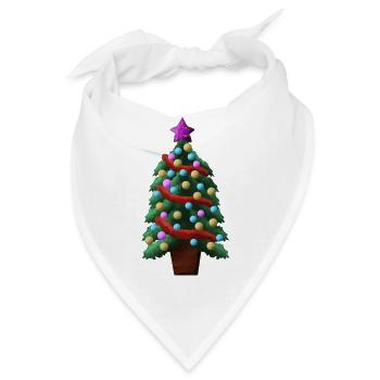 Christbaumaufkleber mit Kugeln - Bandana - Weiß - Vorne