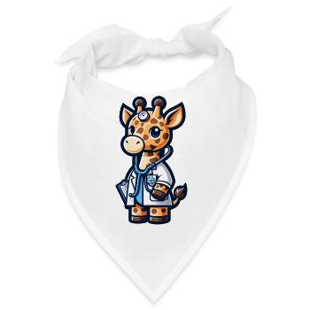 Cute Giraffe Doctor - Bandana - Weiß - Vorne