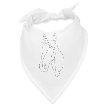 Pferdekopf Kurt - Bandana - Weiß - Vorne