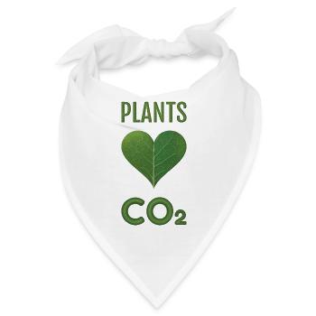 PFLANZEN LIEBEN CO2 - Bandana - Weiß - Vorne