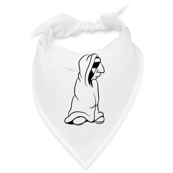 Gelangweilter Indianer in umhüllender Decke Lustig - Bandana - Weiß - Vorne
