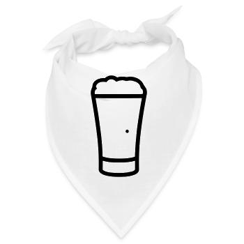 Bier - Bandana - Weiß - Vorne