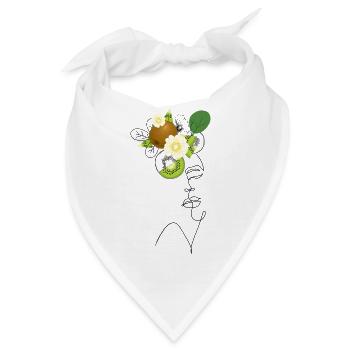 Lady Kiwi - Lineart - Bandana - Weiß - Vorne