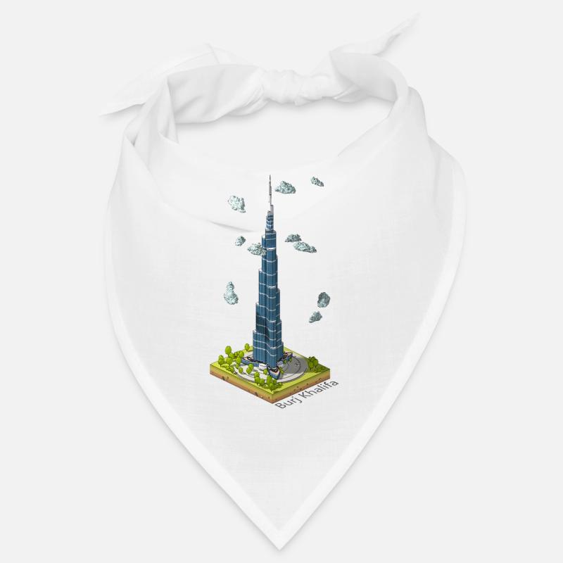 Géométrique low poly Burj Khalifa Bandana