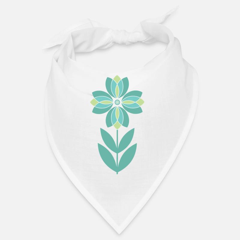 Fleur verte du milieu du siècle Bandana