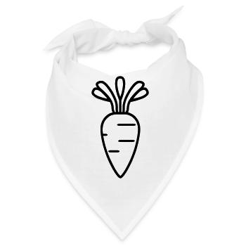 Karotte - Bandana - Weiß - Vorne