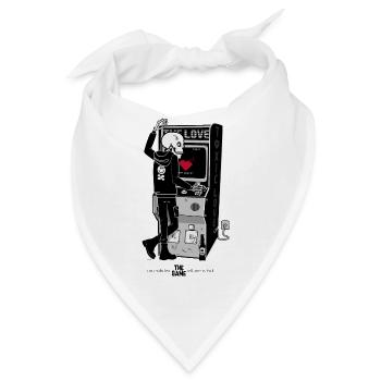 Skelett am Retro Arcade Herzschmerz - Bandana - Weiß - Vorne