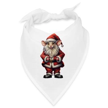 Weihnachtsmaus 🎄🧀 - Bandana - Weiß - Vorne
