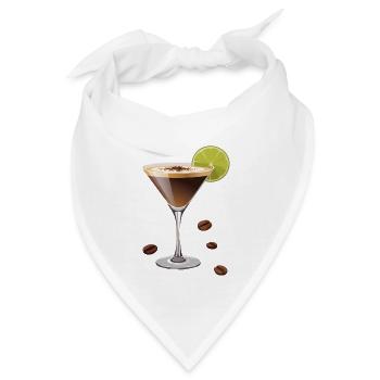 Espresso Martini - Cocktail - Bandana - Weiß - Vorne