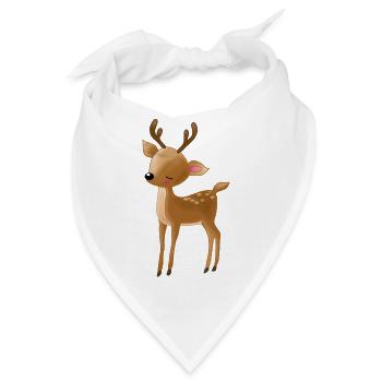 Kleines Reh - Bandana - Weiß - Vorne