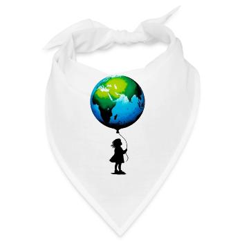 Planet Erde - Bandana - Weiß - Vorne