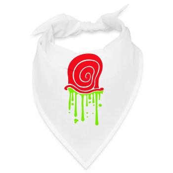 Schneckenhaus Schnecke Schleim Ekelig Schleimig - Bandana - Weiß - Vorne