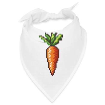 Pixelkarotte Retro Pixelkunst - Bandana - Weiß - Vorne
