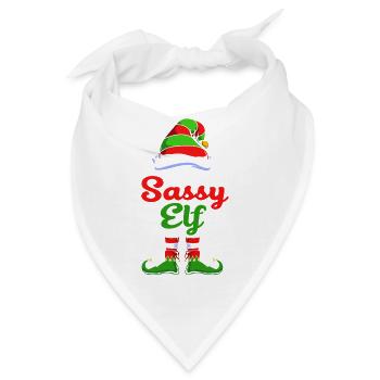 Elfe Elf Weihnachtsgeschenk Nervensäge - Bandana - Weiß - Vorne