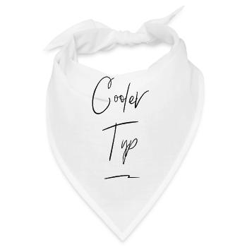 Cooler Typ Lustiger Spruch - Bandana - Weiß - Vorne