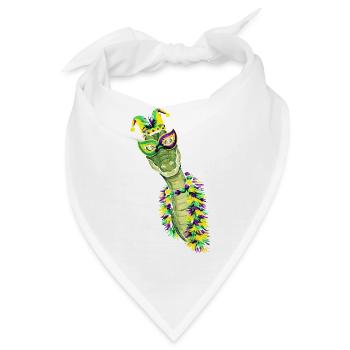 Kroko Mardi Gras Maskenzauber - Bandana - Weiß - Vorne