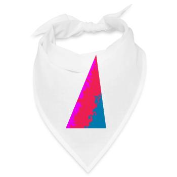Farbflächen, Abstraktes, Geometrische Farben - Bandana - Weiß - Vorne