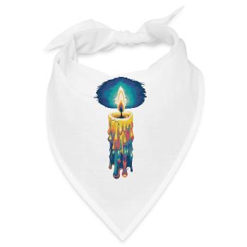 Glaubenslicht Kerze Retro Spirit Design - Bandana - Weiß - Vorne