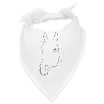 Schimmel sagt Nein lustiges und süßes Pferde - Bandana - Weiß - Vorne
