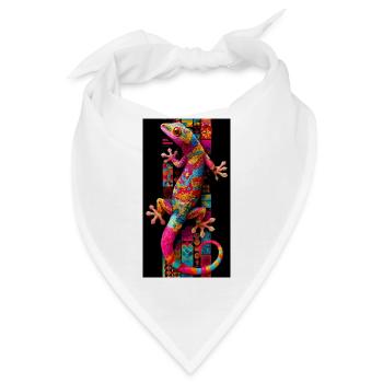 Gecko - Bandana - Weiß - Vorne