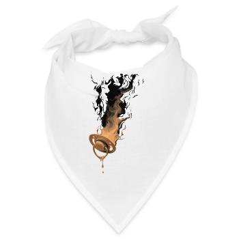 Brennender Schnuller - Bandana - Weiß - Vorne