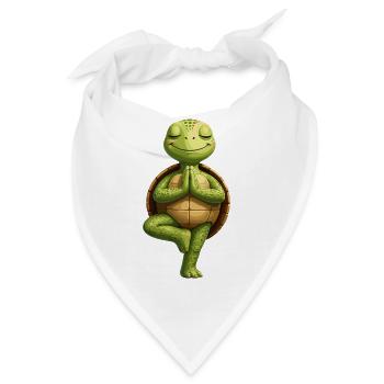Zen Schildkröte im Gleichgewicht - Bandana - Weiß - Vorne