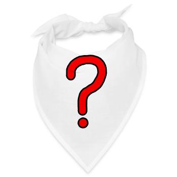 Fragezeichen Design - Bandana - Weiß - Vorne