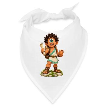 Einäugiger Abenteurer mit Amphora - Bandana - Weiß - Vorne