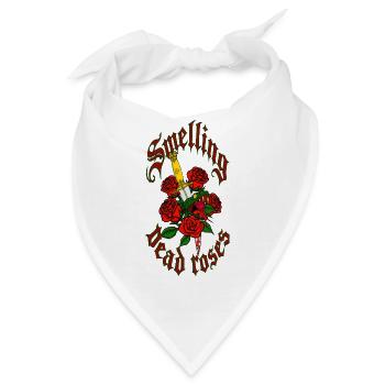 Tote Rosen Gotischer Dolch - Bandana - Weiß - Vorne