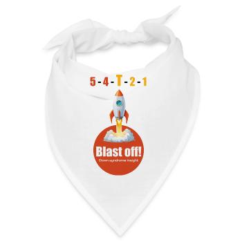 5-4-T-2-1 Abschuss: Down-Syndrom-Einsicht - Bandana - Weiß - Vorne