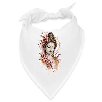 Vintage Buddha Illustration - Bandana - Weiß - Vorne