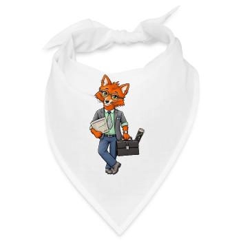 Cleverer Business Fuchs - Bandana - Weiß - Vorne