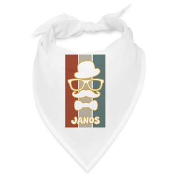 Geschenk für Janos - Bandana - Weiß - Vorne