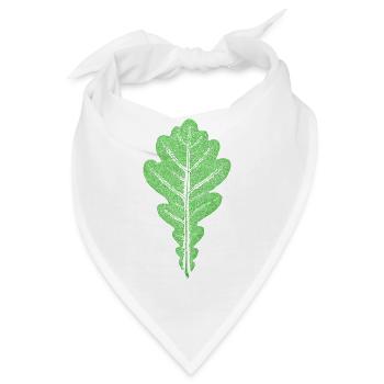 Eichenblatt / Blatt der Eiche - Botanisch - Bandana - Weiß - Vorne