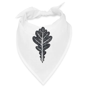 Eichenblatt / Botanischer Blätter - Abdruck - Bandana - Weiß - Vorne