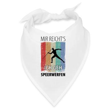 Speerwurf Speerwerfen Speerwerfer - Bandana - Weiß - Vorne