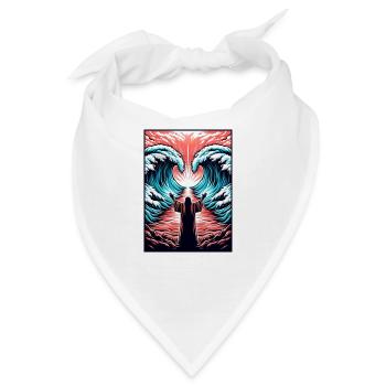 Moses teilt das Meer. - Bandana - Weiß - Vorne