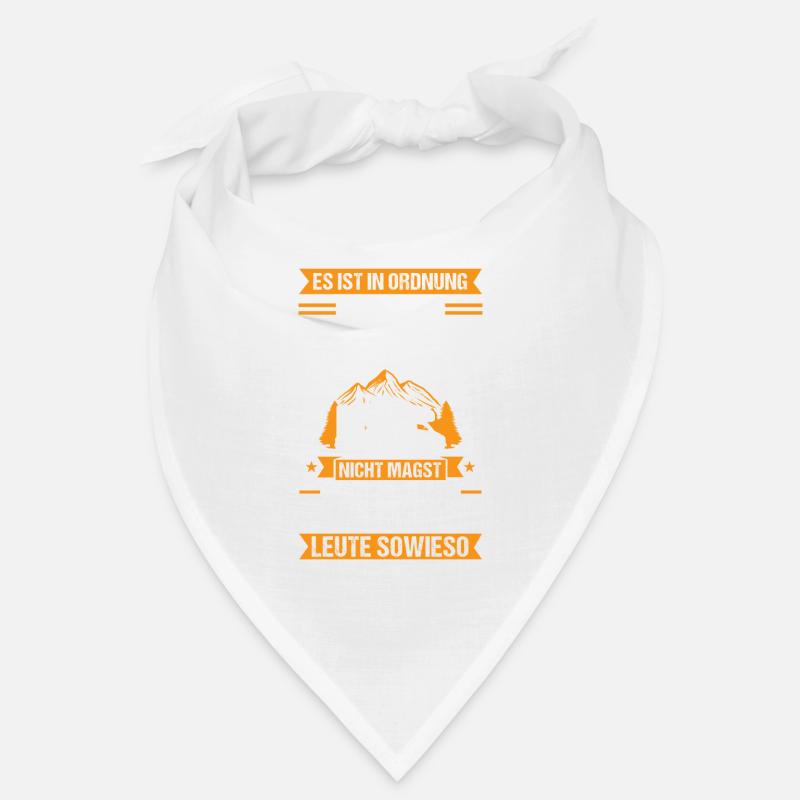Campen Camping Camper Geschenk - Bandana - Weiß