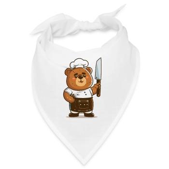 Gourmet-Bär - Bandana - Weiß - Vorne