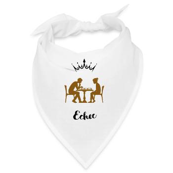 Schachbrett im Café - Bandana - Weiß - Vorne