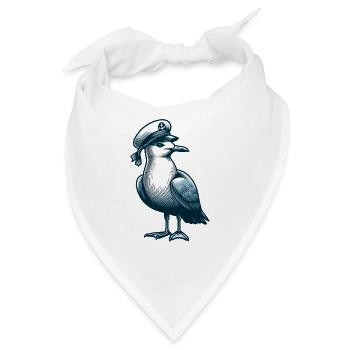 MÖWE KAPITÄN MÜTZE MEER WELLEN MARITIM BLAU ANKER - Bandana - Weiß - Vorne