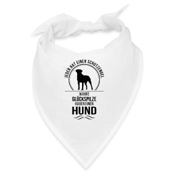Hund Schutzengel Hundespruch Hunde Spruch Wilsigns - Bandana - Weiß - Vorne