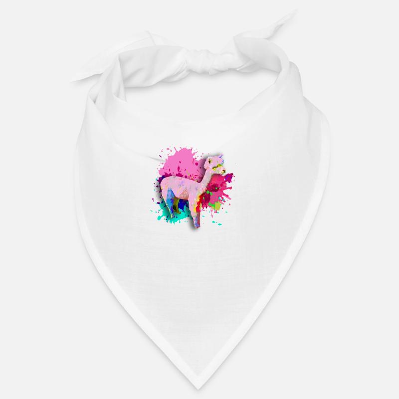 Alpaka, Llama, lama, farbklecks,graffiti,bunt Bandana