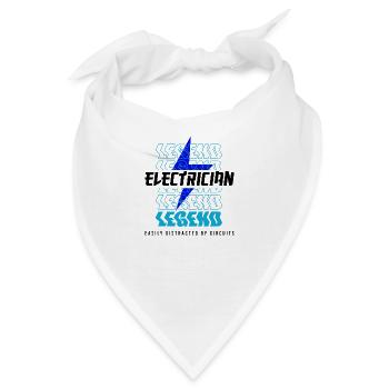 Stromkreise, Spannung, Elektriker, Handwerker, - Bandana - Weiß - Vorne