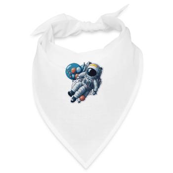 Astronaut Mit Ballons Weltall - Bandana - Weiß - Vorne
